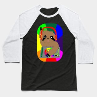 DJ Sloth Baseball T-Shirt